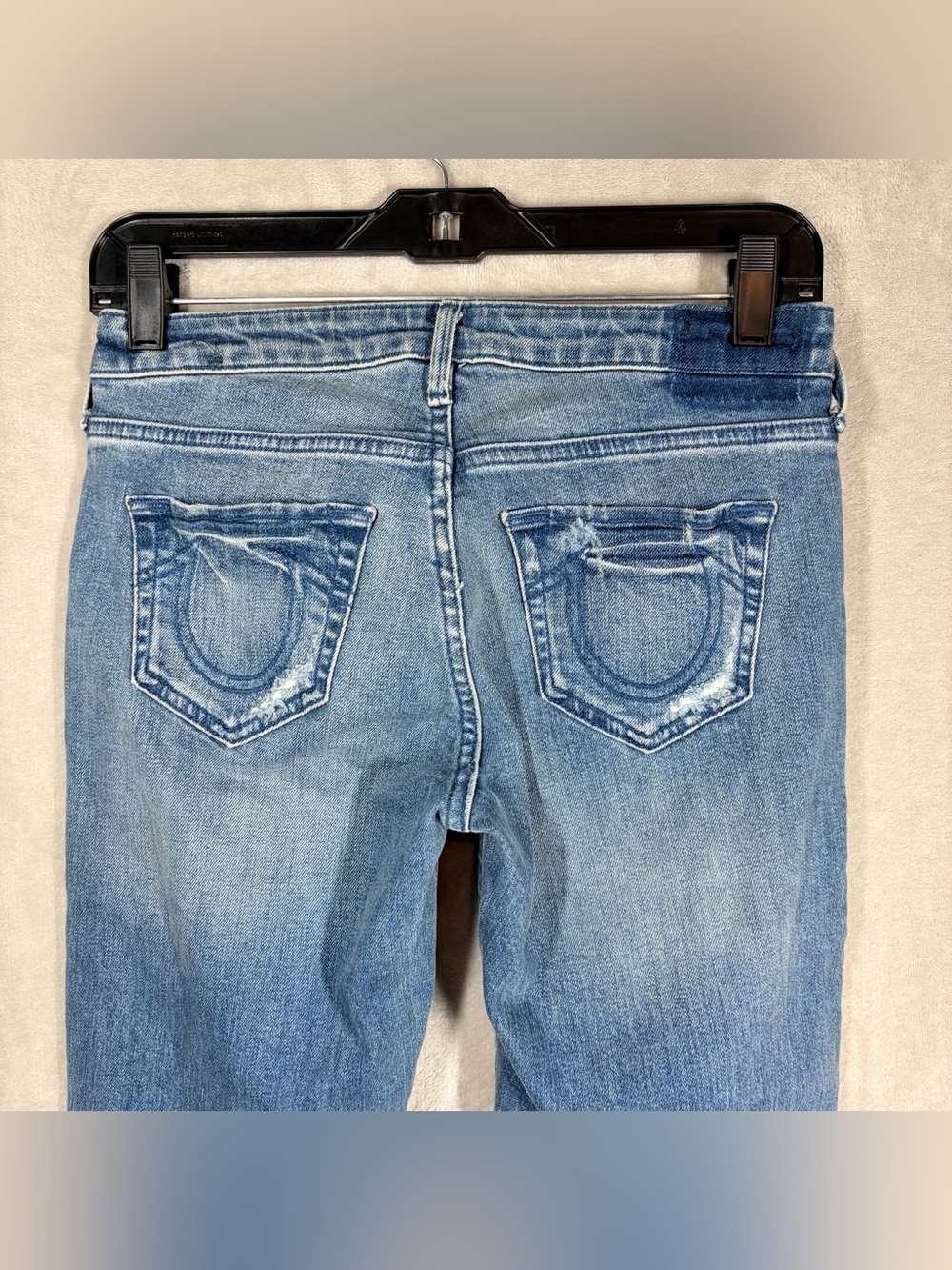 True Religion Cora Straight Crop Jean Women’s 25 Eclectic Edgy Studded Hem - Picture 7 of 12